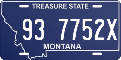 MT license plate 937752X