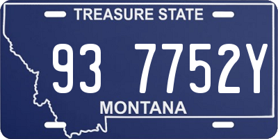 MT license plate 937752Y
