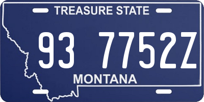 MT license plate 937752Z