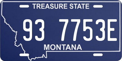 MT license plate 937753E