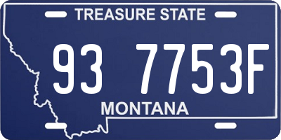MT license plate 937753F