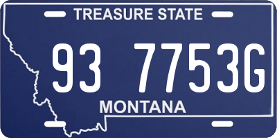 MT license plate 937753G