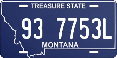 MT license plate 937753L