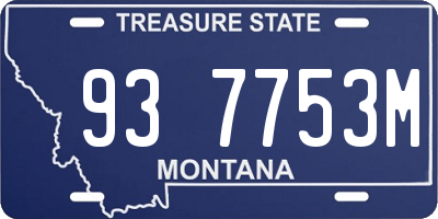 MT license plate 937753M