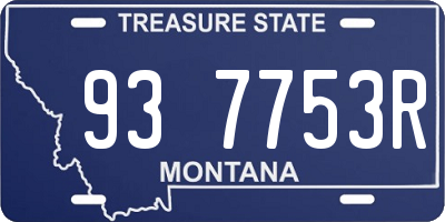 MT license plate 937753R