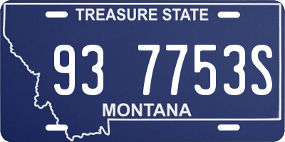 MT license plate 937753S