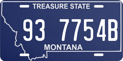 MT license plate 937754B