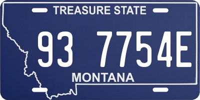 MT license plate 937754E