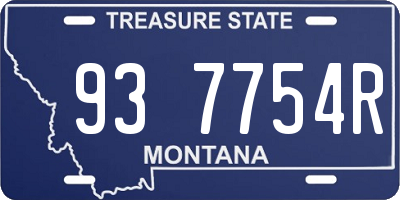 MT license plate 937754R