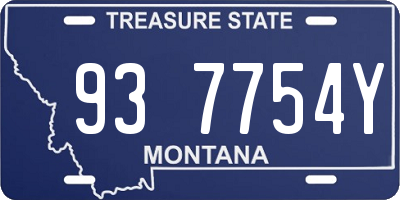 MT license plate 937754Y