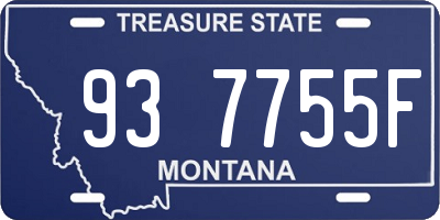 MT license plate 937755F