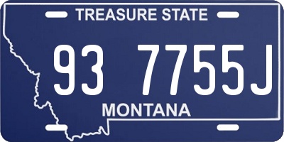 MT license plate 937755J