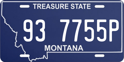MT license plate 937755P