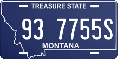 MT license plate 937755S