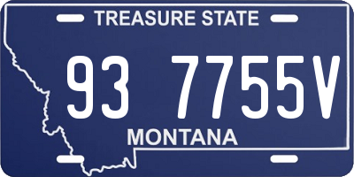 MT license plate 937755V
