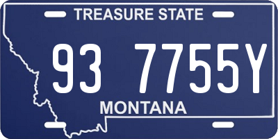 MT license plate 937755Y