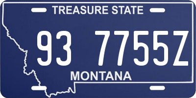 MT license plate 937755Z