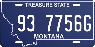 MT license plate 937756G