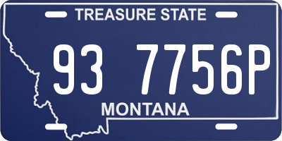 MT license plate 937756P