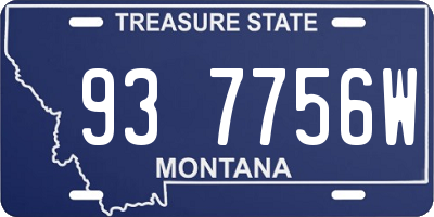 MT license plate 937756W