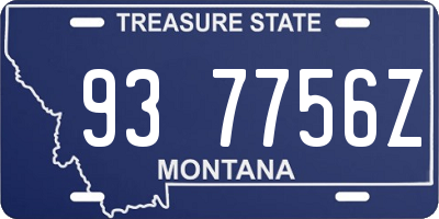 MT license plate 937756Z