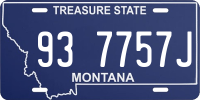 MT license plate 937757J