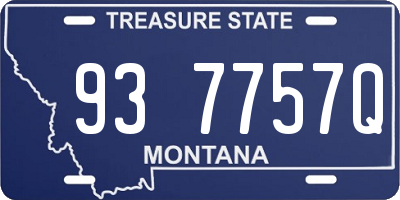 MT license plate 937757Q
