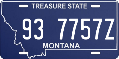 MT license plate 937757Z