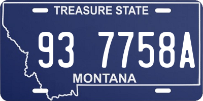 MT license plate 937758A