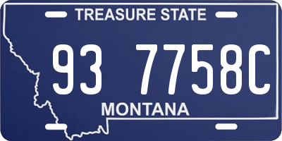 MT license plate 937758C