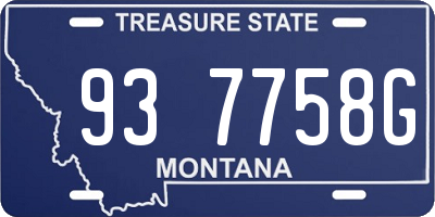 MT license plate 937758G