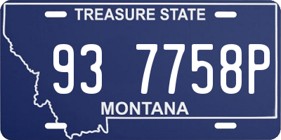 MT license plate 937758P