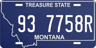 MT license plate 937758R