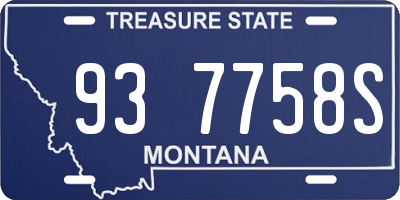 MT license plate 937758S
