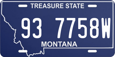 MT license plate 937758W