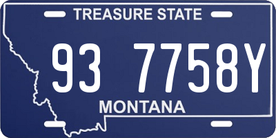 MT license plate 937758Y