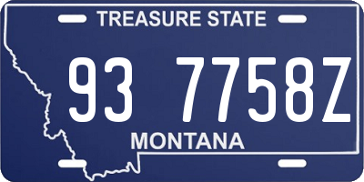 MT license plate 937758Z