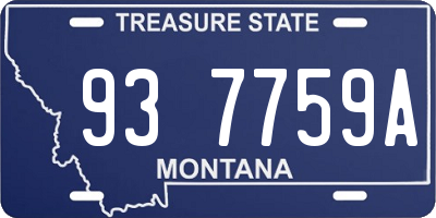 MT license plate 937759A