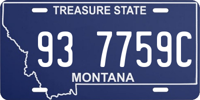 MT license plate 937759C