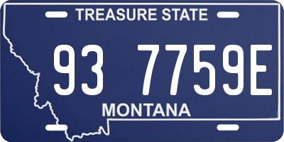 MT license plate 937759E