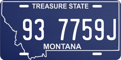 MT license plate 937759J