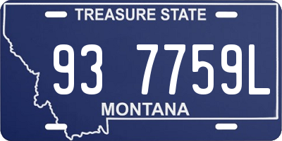 MT license plate 937759L