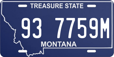 MT license plate 937759M
