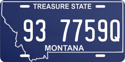 MT license plate 937759Q