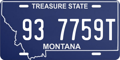 MT license plate 937759T