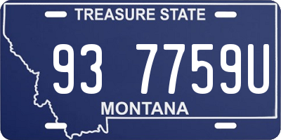 MT license plate 937759U