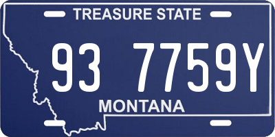 MT license plate 937759Y