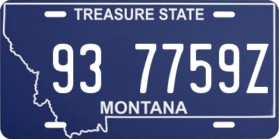 MT license plate 937759Z
