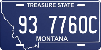 MT license plate 937760C