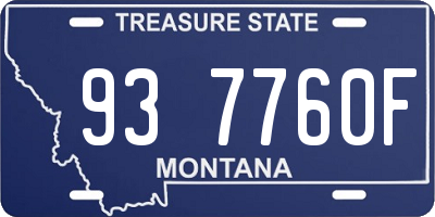 MT license plate 937760F